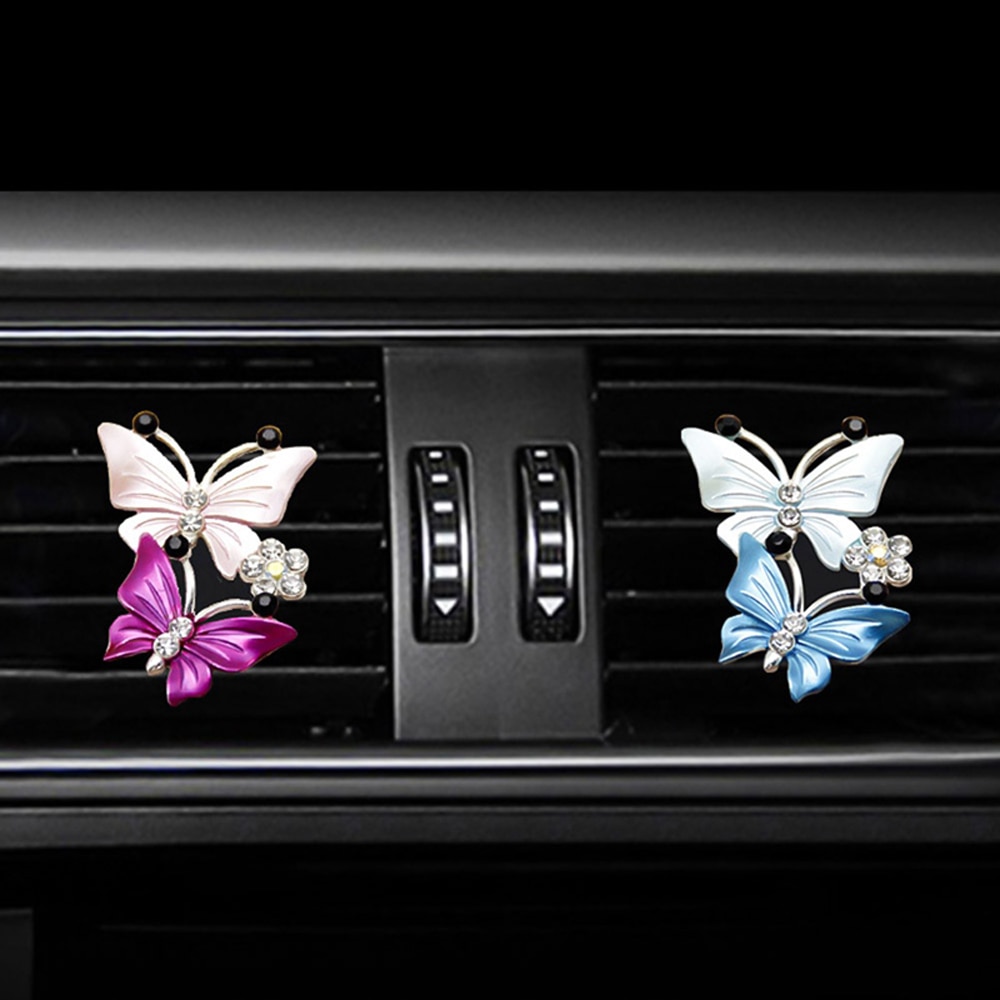 Butterfly Air Freshener Clip Car Perfume Decoration Fragrance Natural Smell Auto Accessories Air Conditioner Outlet Vent Clip