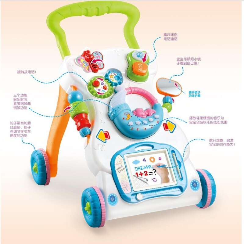 baby walker Suitable for early childhood learning Assistant multifunctional toddler trolley Sit-to-Stand Walker