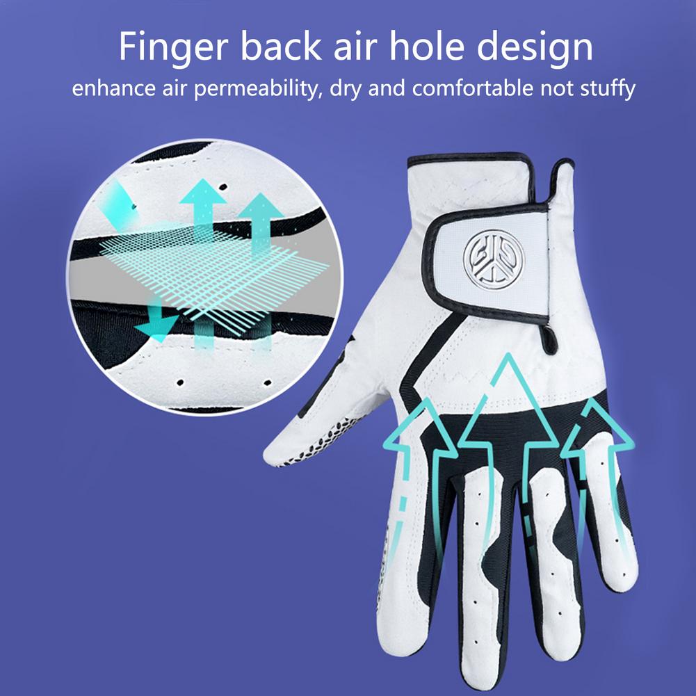 1 pçs luva de golfe dos homens mão esquerda mão direita micro fibra macia respirável luvas de golfe masculino cor branco acessórios de golfe acolhedor