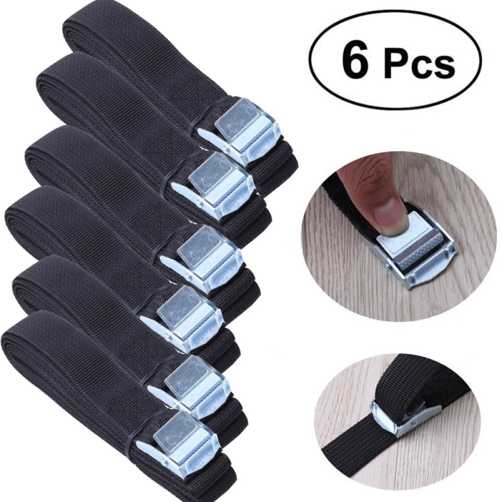 6Pcs Lashing Straps with Buckle Nylon Quick Release Lashing Straps for Cargo Tie Down Car Roof Rack Luggage Kayak Carrier Moving