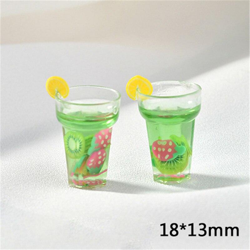 1/12 Dollhouse Miniature Food Mini Resin Fruit Bottle Simulation Drinks Model Toys Fruit Drink Play Dollhouse Dolls Accessories: 03