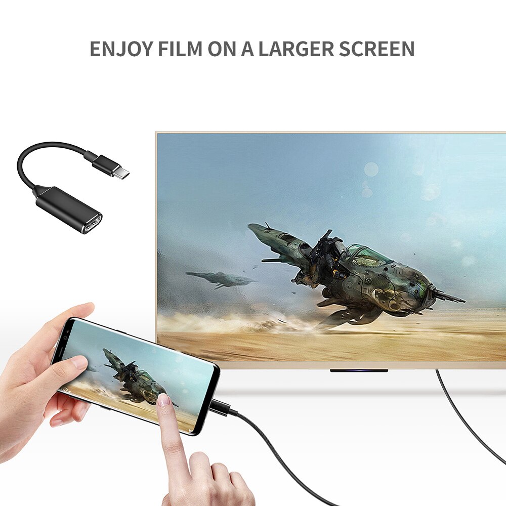 Kebidu Usb Type C Naar Hdmi-Compatibele Kabel Adapter 4K 30Hz Hoge Snelheid USB3.1 Converter Man vrouwelijke Voor Tv Display Pc Computer