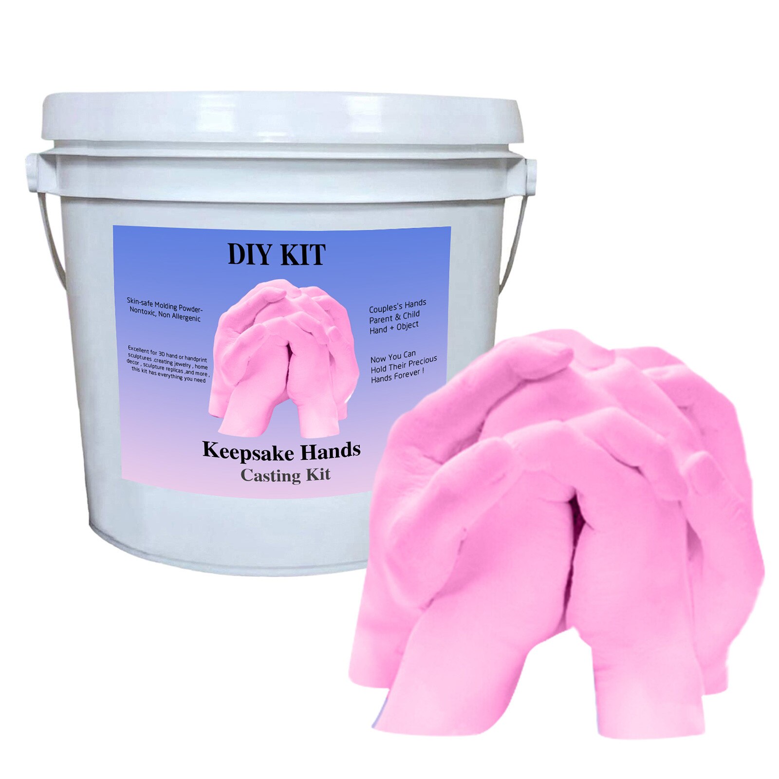 Bebé mano Kit de impresión de huella de pie barro recuerdos para bebés molde cien días de Recuerdo Diy yeso estatua de moldeo: B