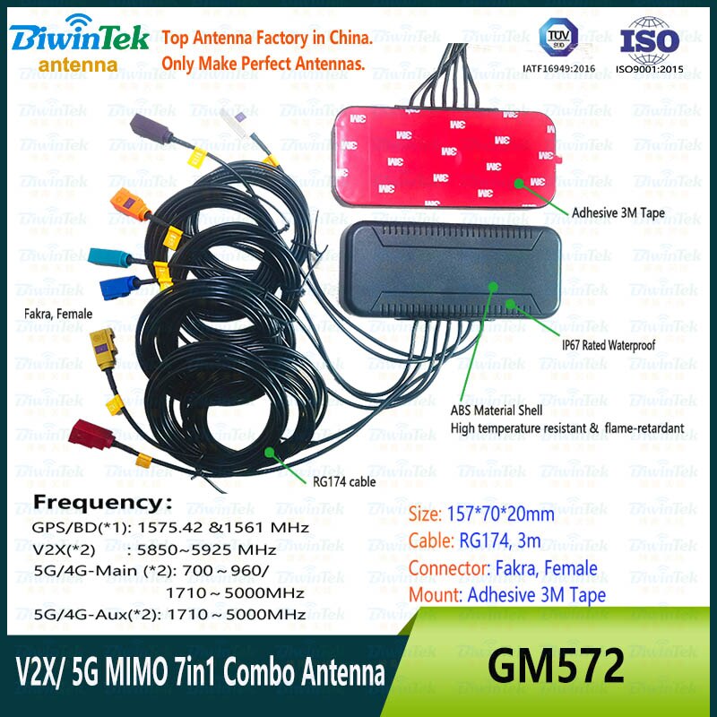 GPS Antenna GNSS BeidouGlonassGalileo External Internal ReceiverVehicleCarNavigation HighGainStrong SMAMale RG174 IP67 Magnet 3M