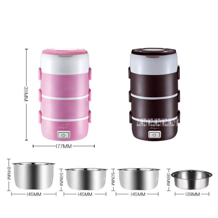 Vier-Layer Elektrische Lunchbox Cfxb-16 Elektronische Verwarming Koken Rvs Elektronische Lunchbox 220V 250W 2.2