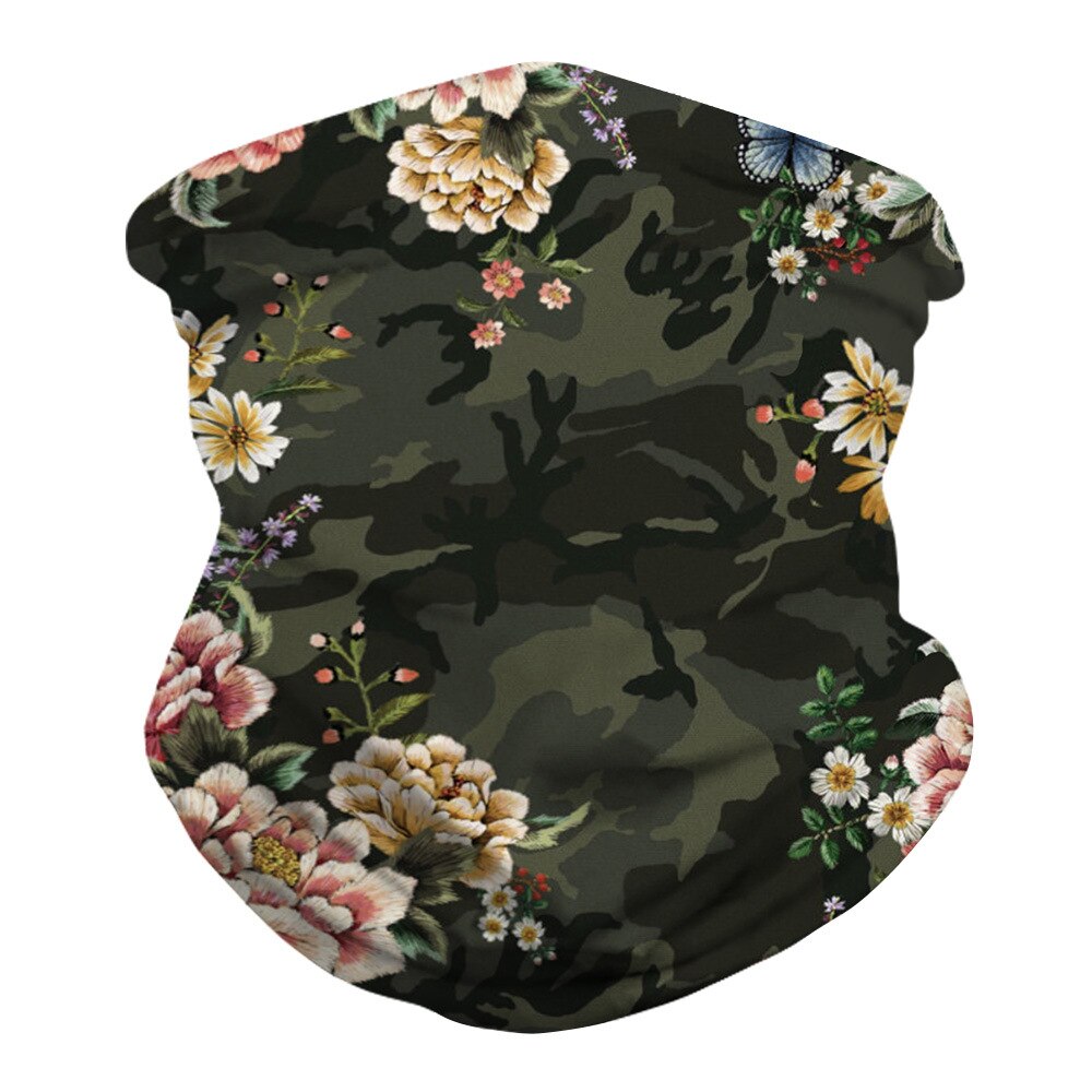 Utomhus sport halva ansiktet täcka balaclava halsduk 3d blommor sömlös bandana hals damask hårband vandring ring halsdukar huvuddukar: Bxha 119