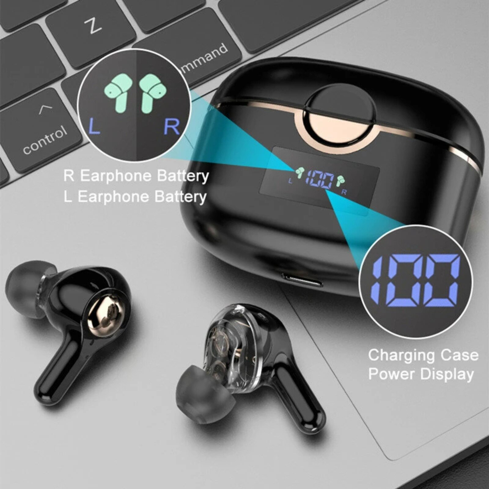 Schnelle lieferung:  t22 kabellose led-kopfhörer, hifi-stereo-hd-bluetooth-ohrhörer, wasserdichtes sport-headset, bluetooth-ohrhörer