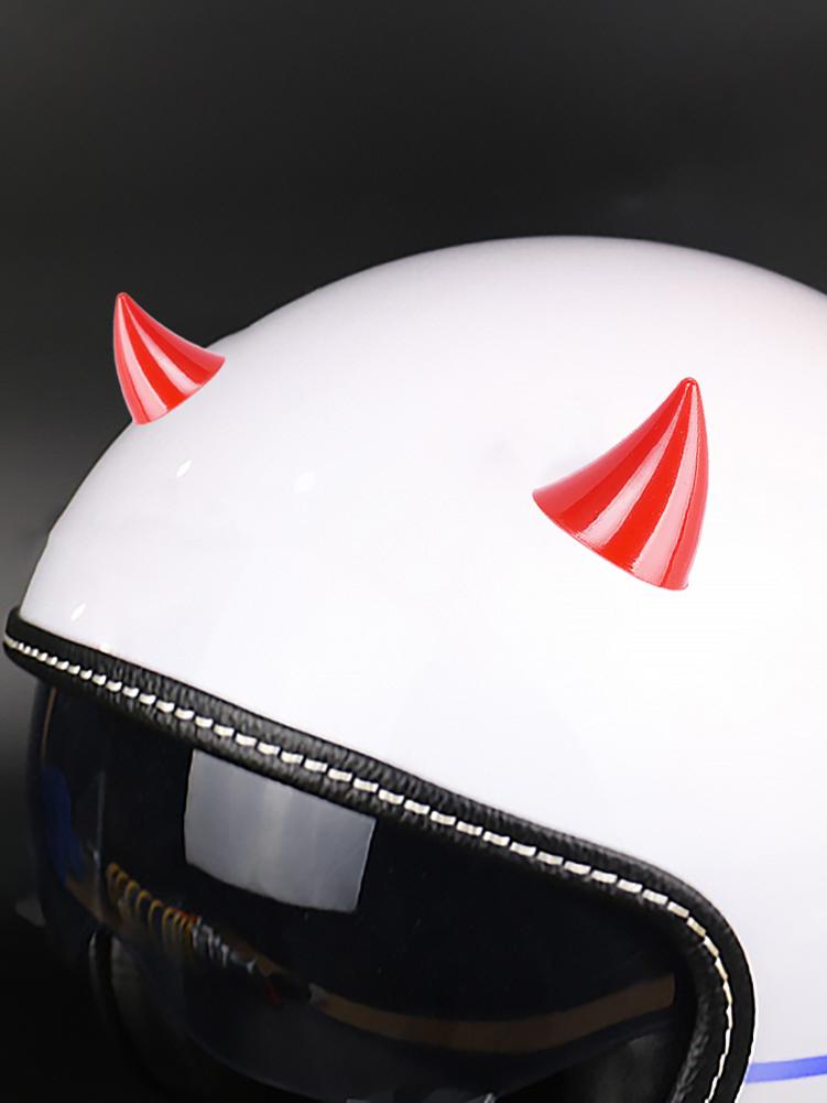 Motorrad Helm Ecke Plastik robust Silikon Saugen Tasse Sanft Horn Dekoration Headwear Gummi Horn Dekoration Zubehör