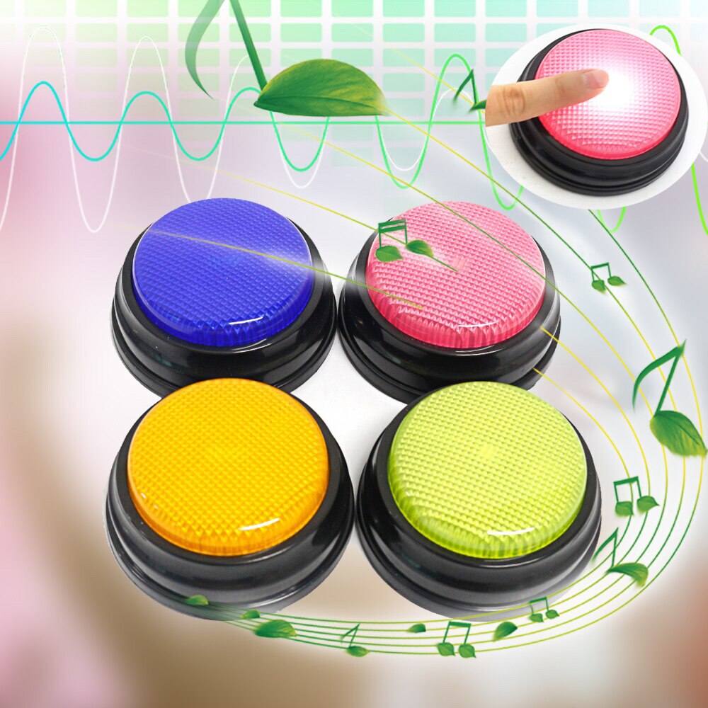 Recordable Talking Button With Led Function Parent-Child Interactive Toy Phonograph Game Answer Buzzers Learning Taking