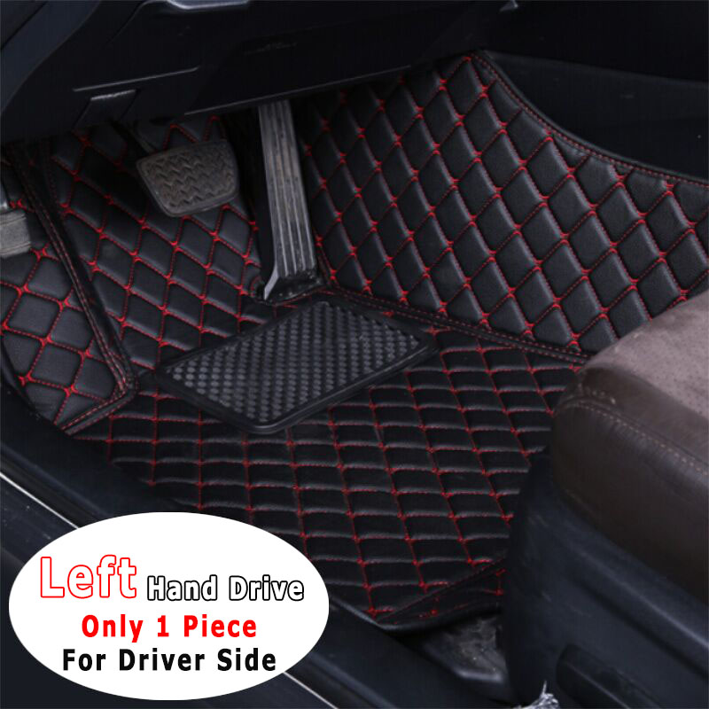 For Honda Cr-z CRZ cr z Car Floor Mats Auto Carpets Foot Rugs Interiors Accessories Waterproof Dash Mats: front 1pcs black red