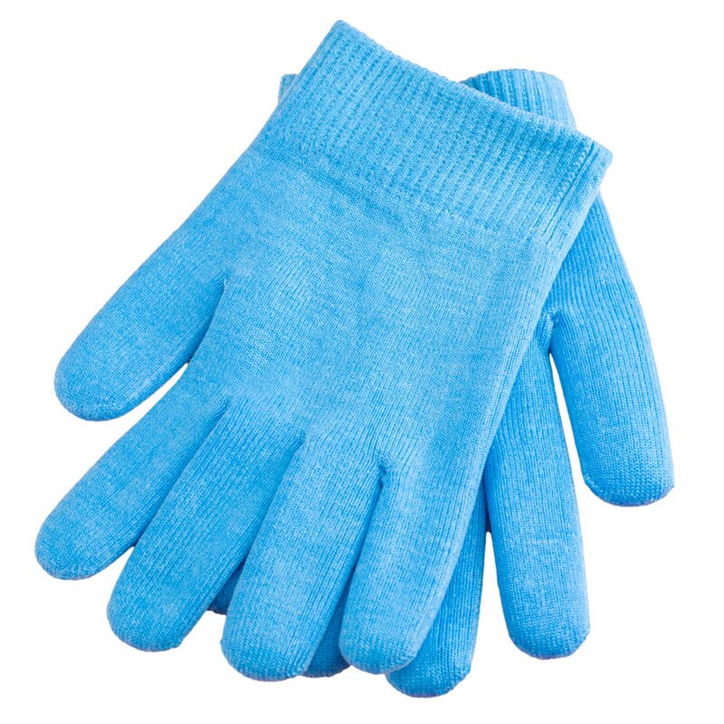 1 par återanvändbara spa-gel strumpor handskar fuktgivande blekning exfolierande släta händer fotvård för vuxna handmask: Bule hand