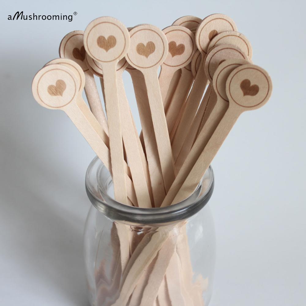 Vlakte Cirkel Drink Stirrers Cocktail Party Bar Sticks Wegwerp Drink Stirrers Voor Drank, Thee, en Ambachten Met Ronde Uiteinden