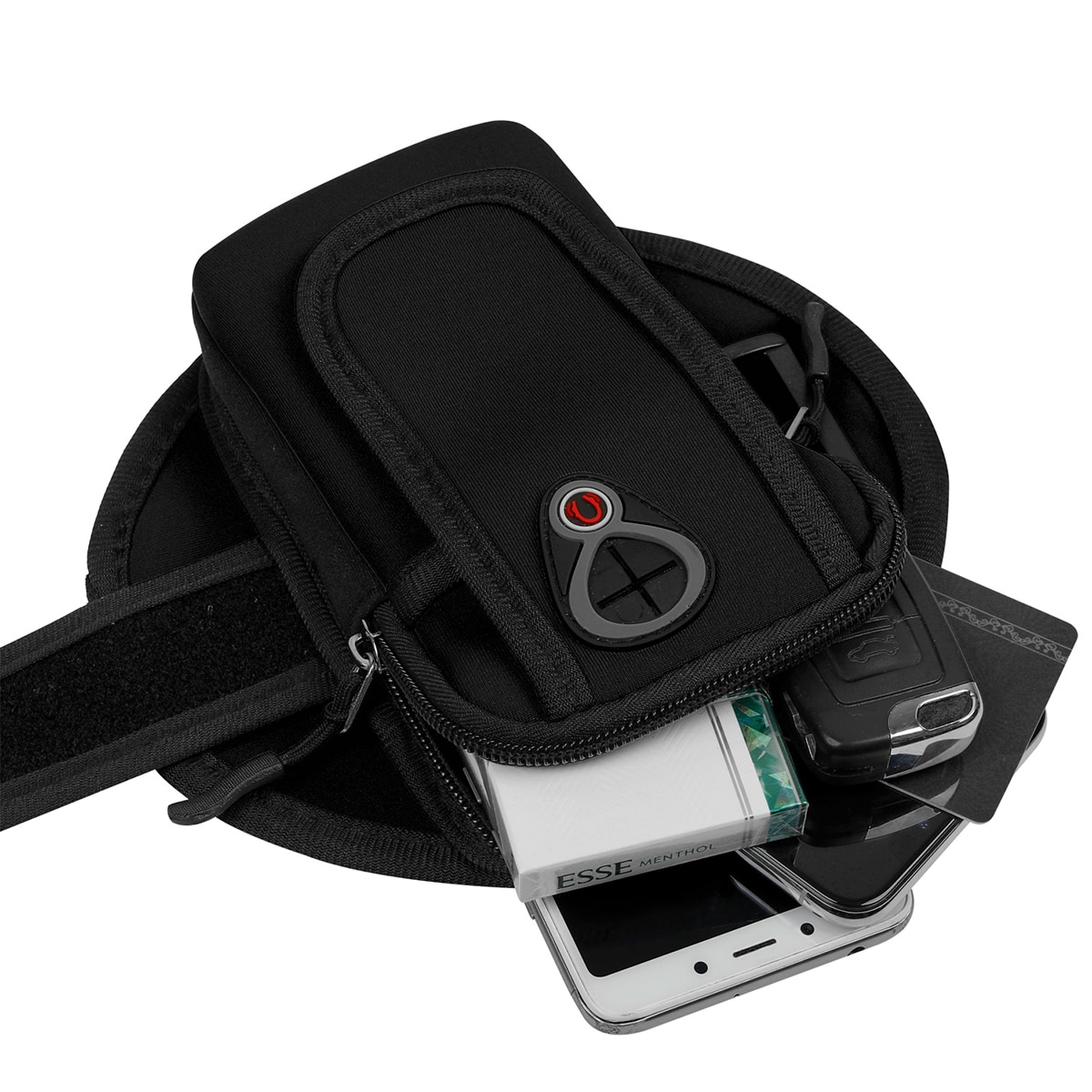 Soporte para teléfono multifuncional, bolsa para brazo celular, banda de entrenamiento, bolsillo deportivo para caminar, senderismo, correr y ciclismo