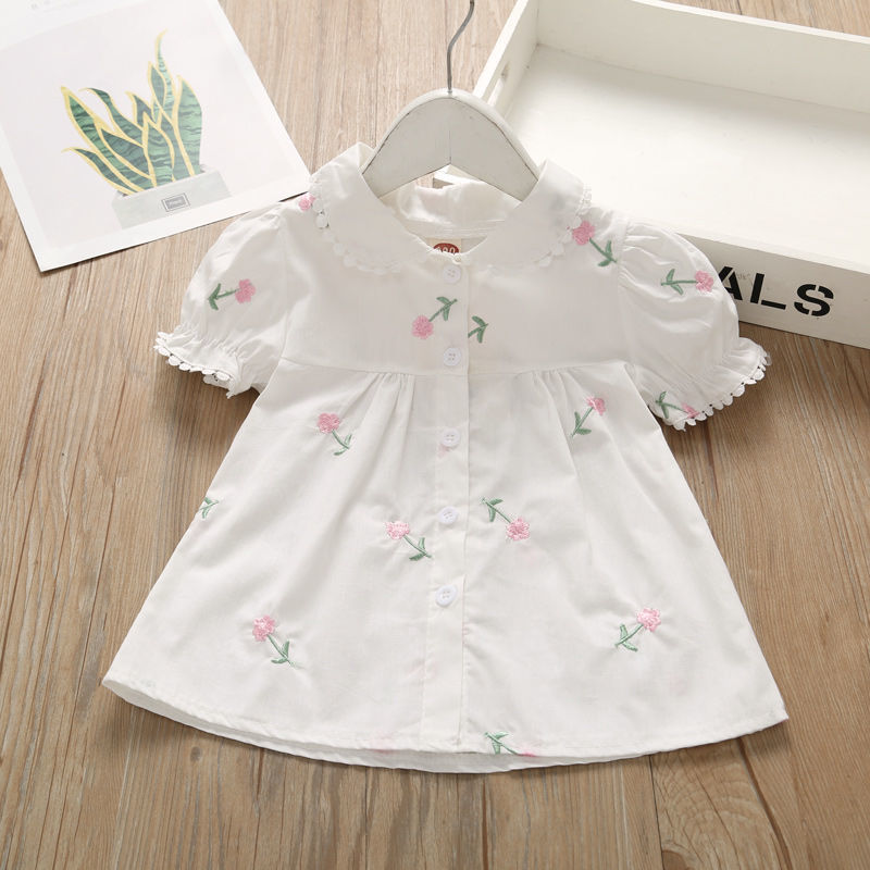 2022 spring autumn summer Girls Kids printing shirt comfortable cute baby Clothes Children Clothing: Pink / 2T