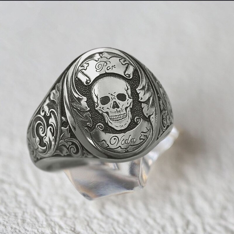 Punk Style Men's and Women's Rings Skull Ring Men and Women Retro Ring