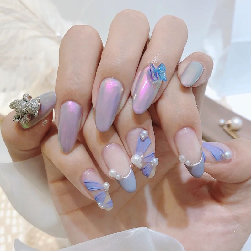 1 æske bittesmå ab krystal rhinestones til negle skinnende kaviar perler mikro glaskugler mix størrelse charme perler holo nail art dekorationer