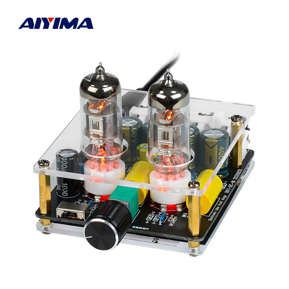 AIYIMA Audio actualizado 6A2 preamplificador de tubo tubo HIFI preamplificador estéreo Bile Buffer AMP altavoz amplificador de potencia Home Theater DIY
