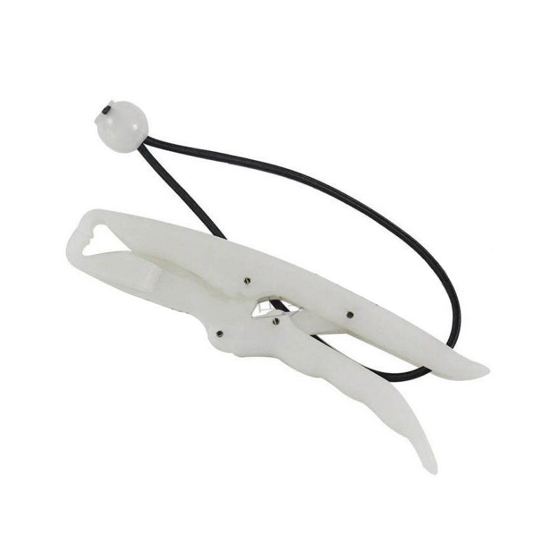 1PC 17.5cm Hand Controller Fishing Gripper Grabber Plastic Fish Lip Grip Fishing Tackle Tool Women Fish Lip Grip: white