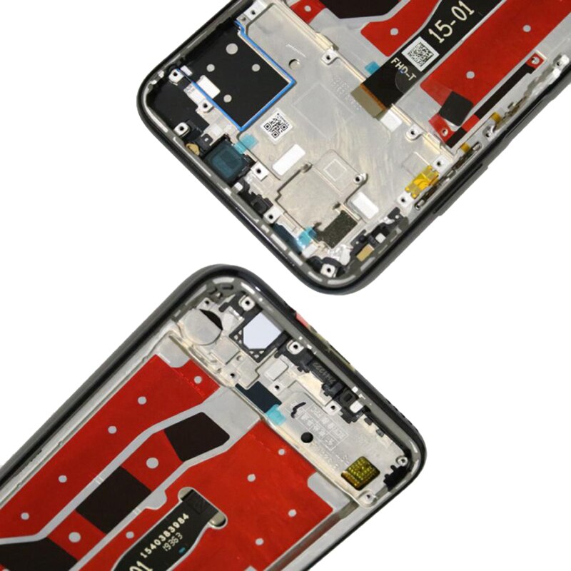 Oryginalny 6.4 ''wyświetlacz wymiana z ramką dla Huawei P40 Lite LCD ekran dotykowy Digitizer zgromadzenie dla Nova 6 SE ekran LCD