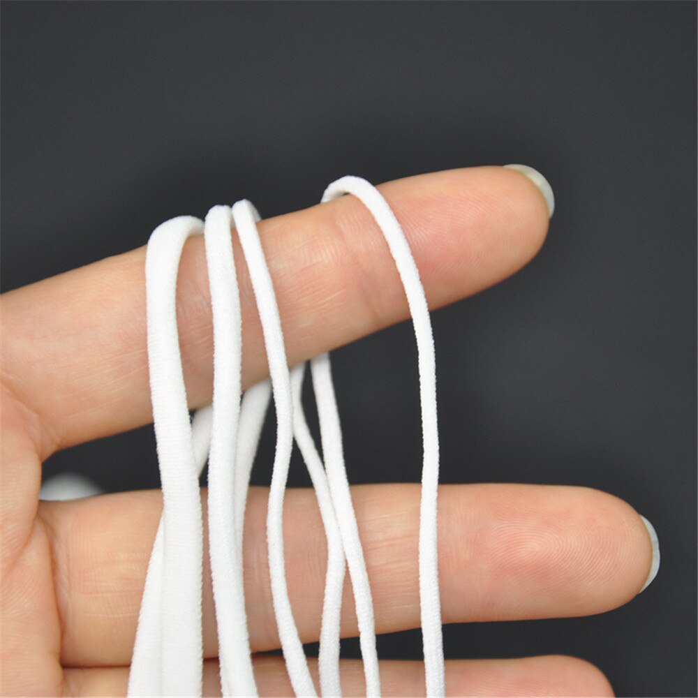 10-100M Elastic Bands for Mask Knitted Craft Sewing Elastic Cord Mask Sewing Stretch Rope Elastic Bands for Masks Sewing Tools