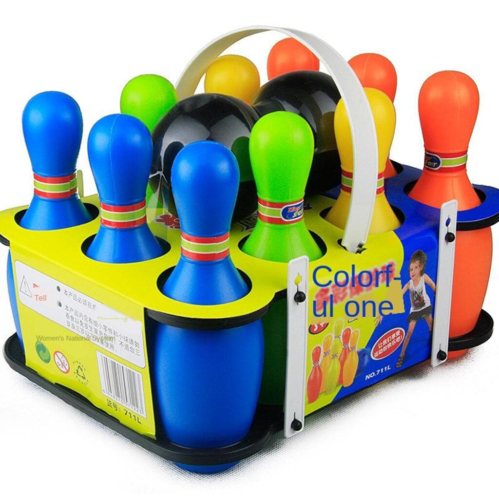 Juego de bolos para niños, juego de Skittles, juguetes para interiores al aire libre para niños 3 4