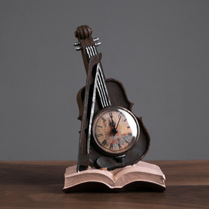 1 Pcs Nordic Stijl Globe Retro Hars Klok Ornamenten Study Woonkamer Office Home Decoraties Kabinet Porch Zetel Klok: B