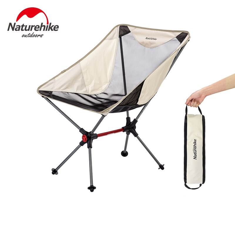 Naturehike Reise Ultraleicht Klappstuhl Superharten Hohe zuletzt draussen Camping Stuhl Tragbare Strand Wandern Angeln Werkzeuge Stuhl: khaki