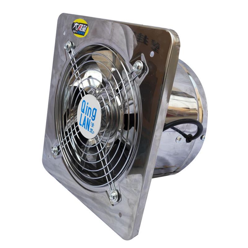 Extractor de aire de acero inoxidable, ventilador de tubo de ventilación de 6, 7 y 8 pulgadas, para cocina, pared, ventana, Industrial