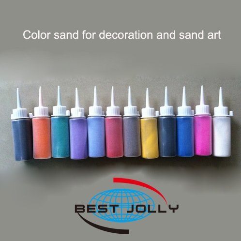 Gebotteld kleur zand voor zand kunst en decoratie kleur zand 80g/fles
