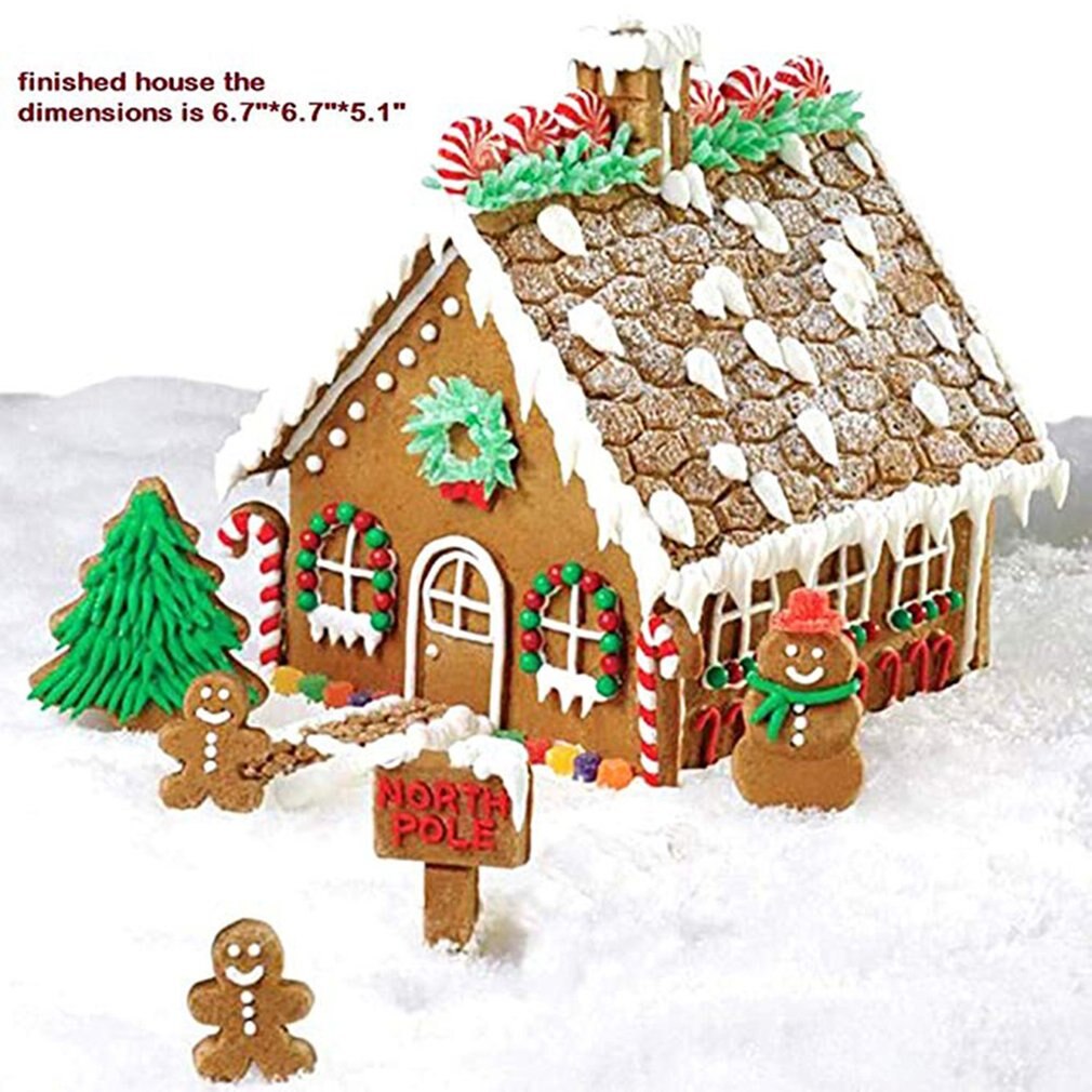 3D Gingerbread House Cookie Cutters Set 10 Piece Cookie Cutters Cookie Biscuit For Kids Christmas Party Trituradora