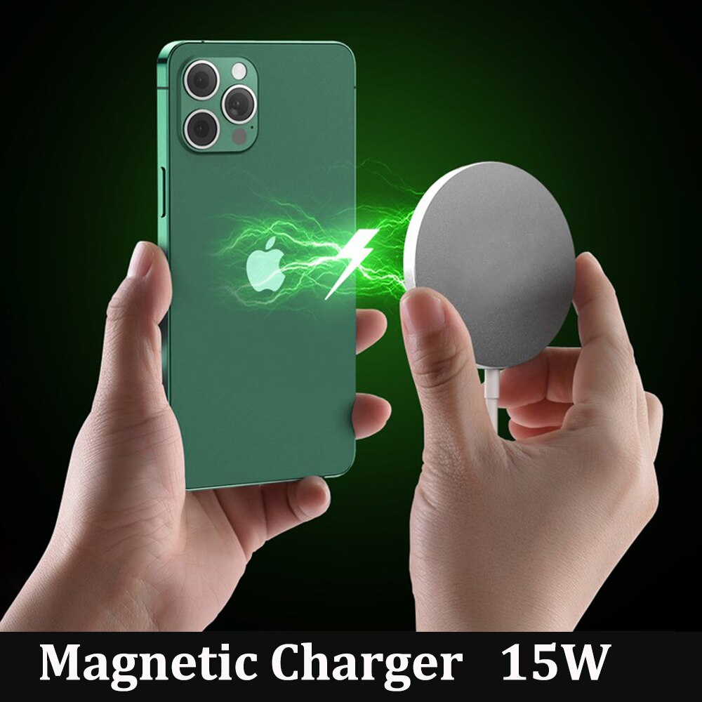 15W Fast Macsafe Mag Magnetic Wireless Charger Charging Pad for IPhone 12 13 11 Pro Max 13Mini Mac Safe Station Magnetic charger