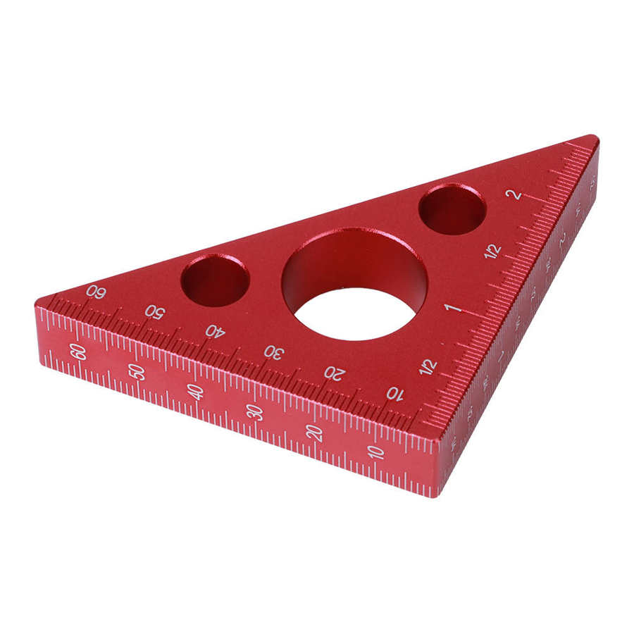 45 degree aluminum angle ruler 2 inch/6 cm right angle height ruler precision woodworking tools carpenter tool for photo frame
