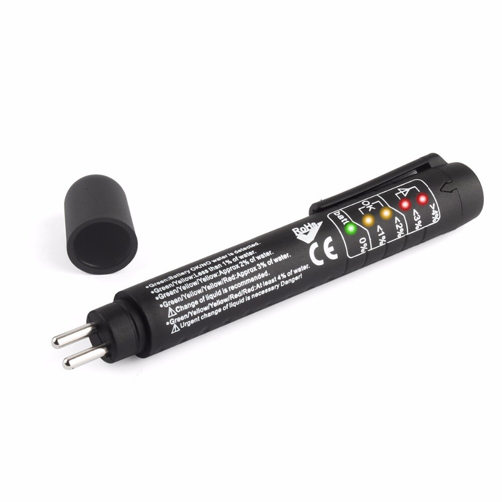 Remvloeistof Liquid Tester Auto Brake Liquid Digitale Tester Voor DOT3/DOT4 Automotive Testen 5 Led Auto Diagnostische Indicator pen
