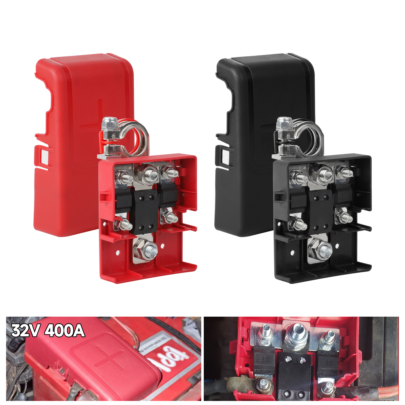 32V 400A Car Quick Release Fused Battery Distribution Terminal Clamp Connectors