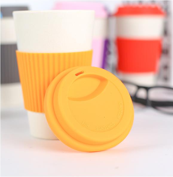 400ml Umweltfreundliche Bambus Faser Kaffee Becher Milch Becher Mit Deckel Tragbare Bahre Becher Tee Tassen Milch Tasse Für Büro hause Drinkwares