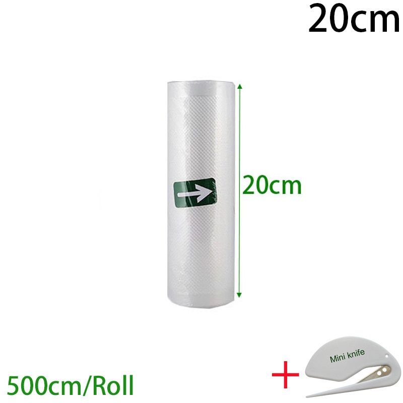 Lebensmittel Vakuum Versiegelung Rollen 12 15 20 25 28 30cm X 500cm Für Saving Vakuum Abdichtung Lagerung Taschen: 20cm 1Roll