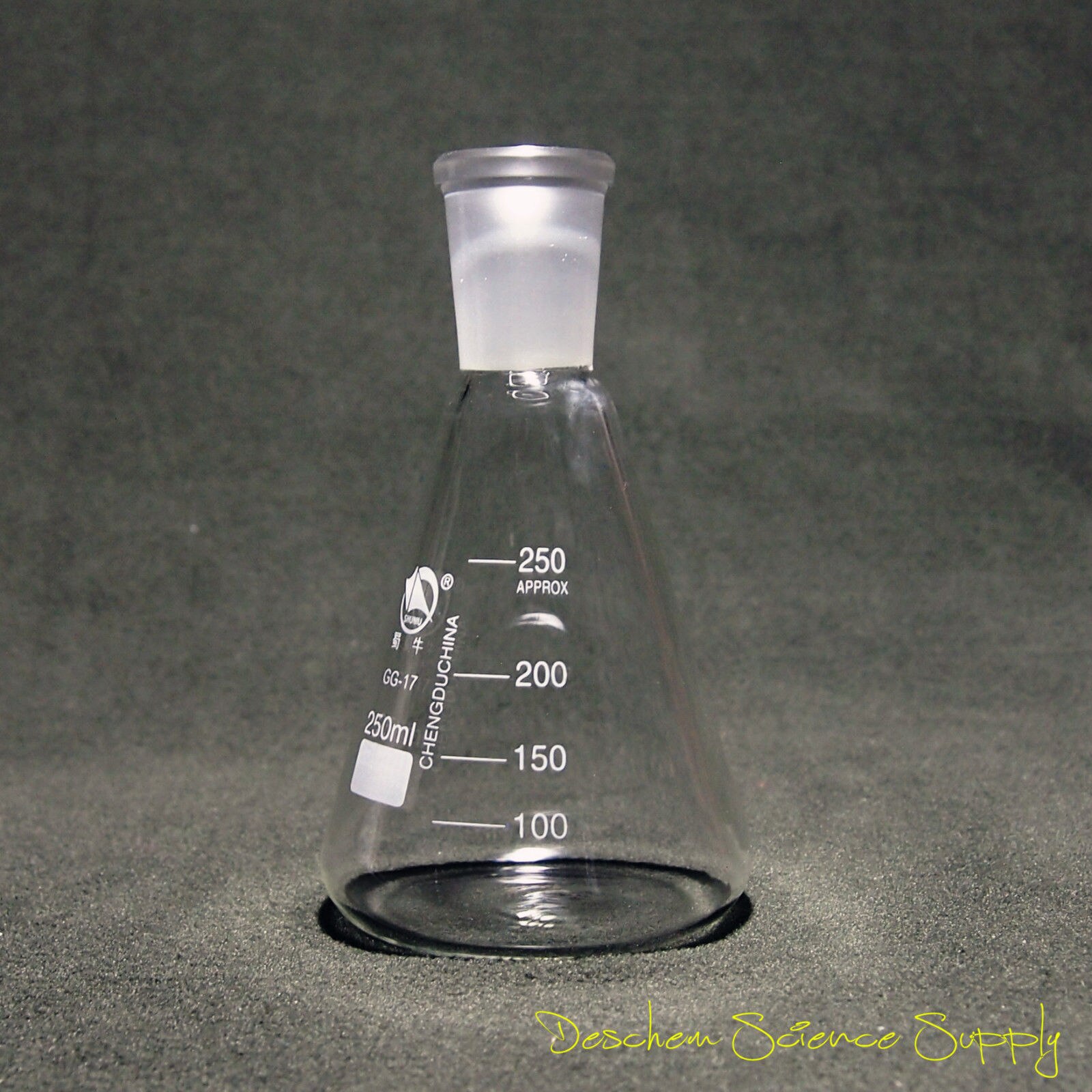 250 ml, 24/40, Glas Erlenmeyer, Chemie Conische Fles, Laboratorium Glaswerk