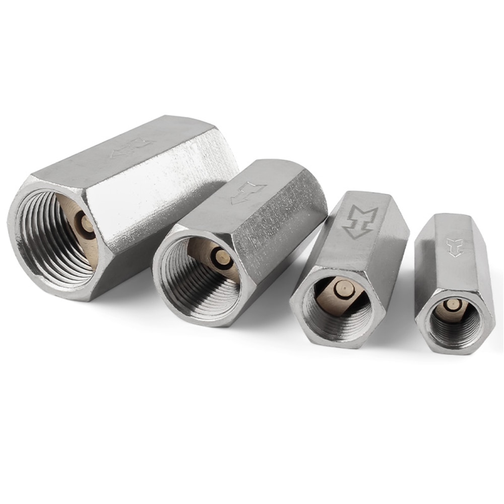 1Pcs pneumatic check valve control valve air valve 1/8" 1/4" 3/8" 1/2" BSP internal threaded brass pneumatic one-way check valve