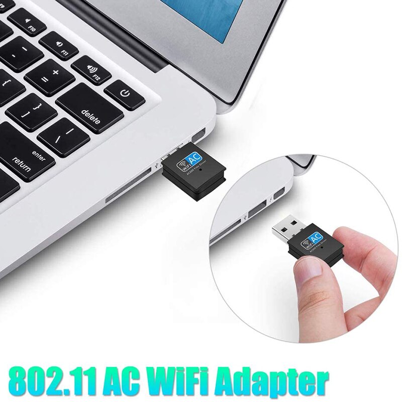 adapter USB WiFi 600 Mbps 5.8GHz/2.4GHz dwuzakresowy mini adapter bezprzewodowy, sieci adapter WiFi dla PC , prochowiec OS i Linux