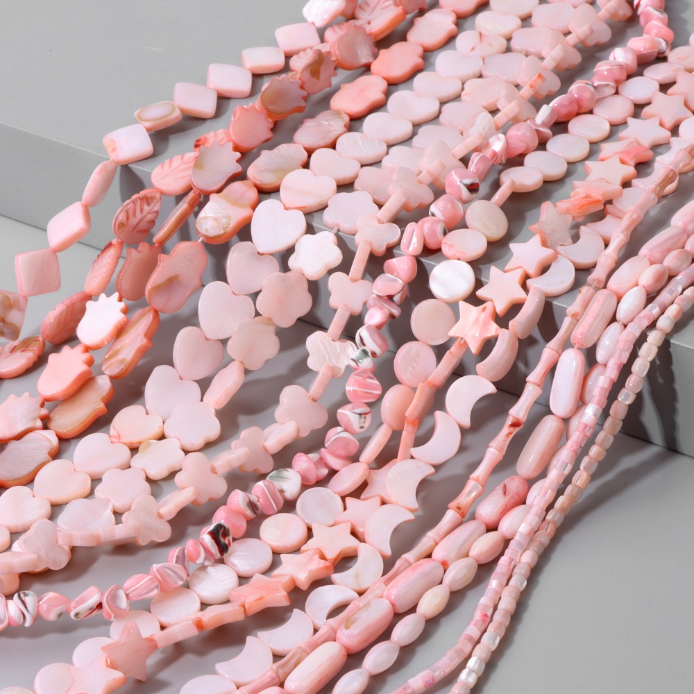 Natuursteen Schelp Kralen Charme Roze Losjes Spacer Kralen Geverfd Parelmoer Schelp Kraal voor DIY Armbanden Oorbellen Kettingen