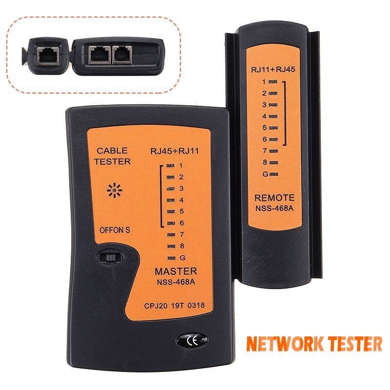 Network Cable Tester Test RJ45 RJ11 RJ12 UTP Lan Cable Detector Network Repair Tool Portable Network Cable Tester