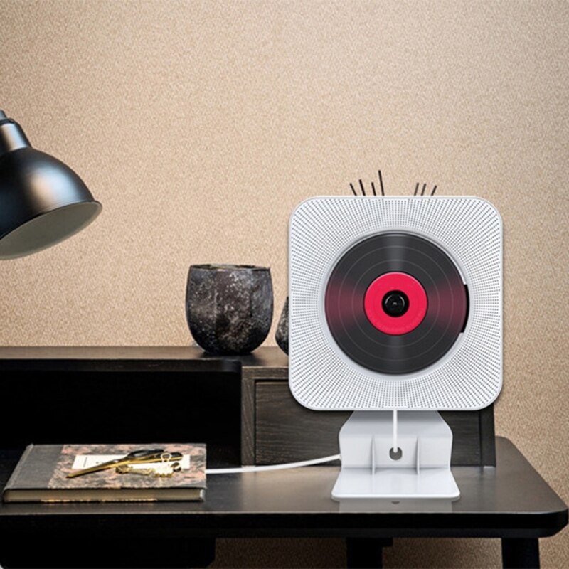 Bluetooth Player Portable Wall Mountable Music Player Home Audio Player With Remote Control FM Radio Headphone Jack AUX