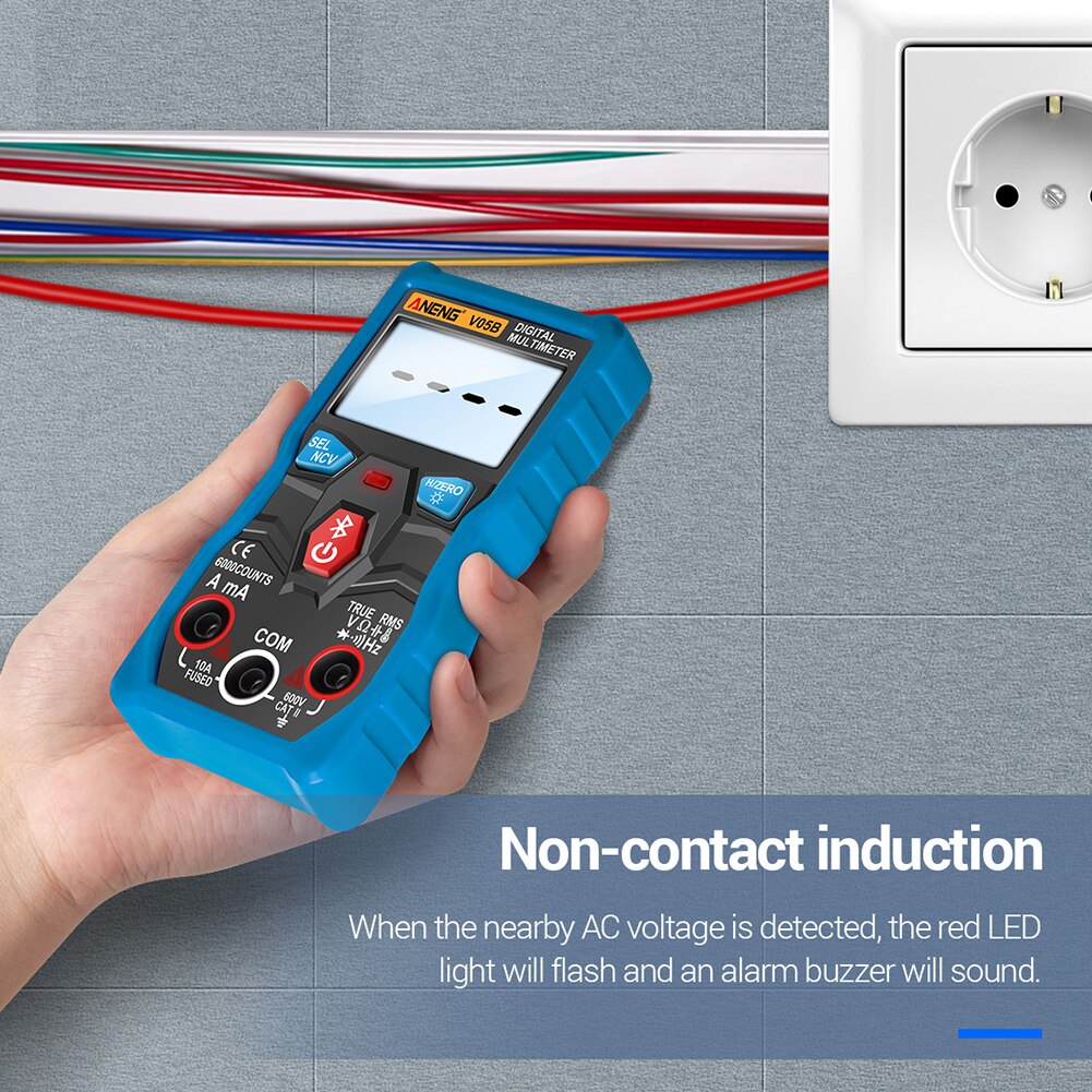 Spannung APP Control Bluetooth Wireless Digital-Multimeter Handheld Tester Analyse Messung ABS Kapazität Genaue Tragbare