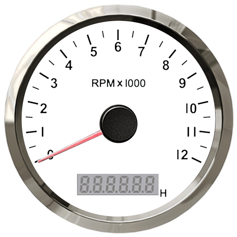Contagiri del motore del contagiri della barca dell'automobile di 12000 giri/min con il contagiri LCD dell'esposizione digitale del contatore orario per il motociclo del camion