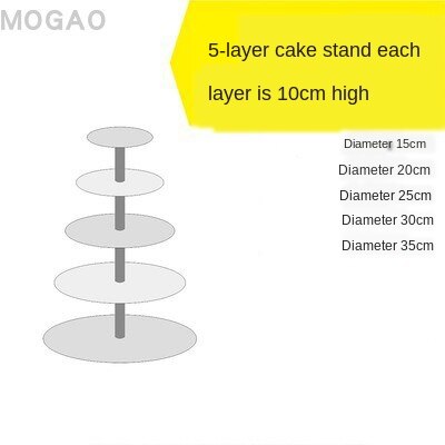3/4/5/6/7 lag fødselsdag værktøjer fest rack dekoration kage rack rundt akryl kage rack kage rack demontering hjem  mj71710: 5 etage