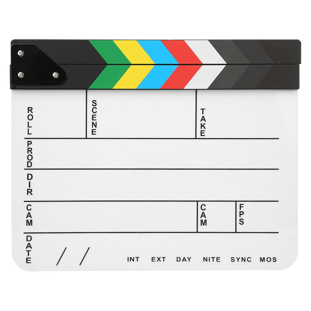 30x25CM Cinema Clapperboard Film Clapperboard Acrylic Clapperboard Movie Film Action Clap Director Photography Tool: type 7