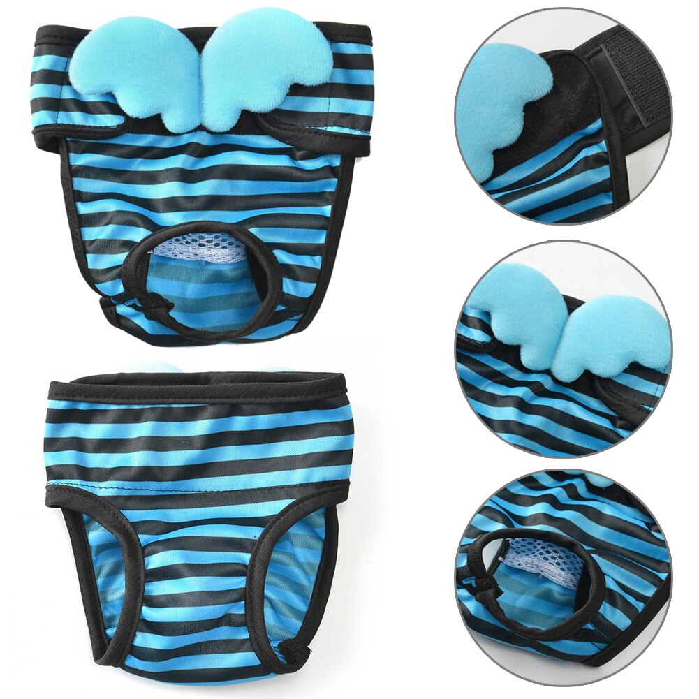 Striped S-XL Dog Physiological Pants Diaper Washable Female Dog Shorts Panties Menstruation Sanitary Underwear Briefs For Dog