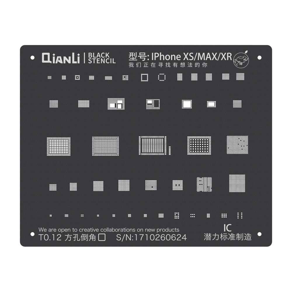 Qianli kasvi tina musta verkko iphonelle 6 6p 6s 6sp 7 7p 8 x xs xs max xr ic korjaus istutus tina verkko alusta: Xs xs max xr