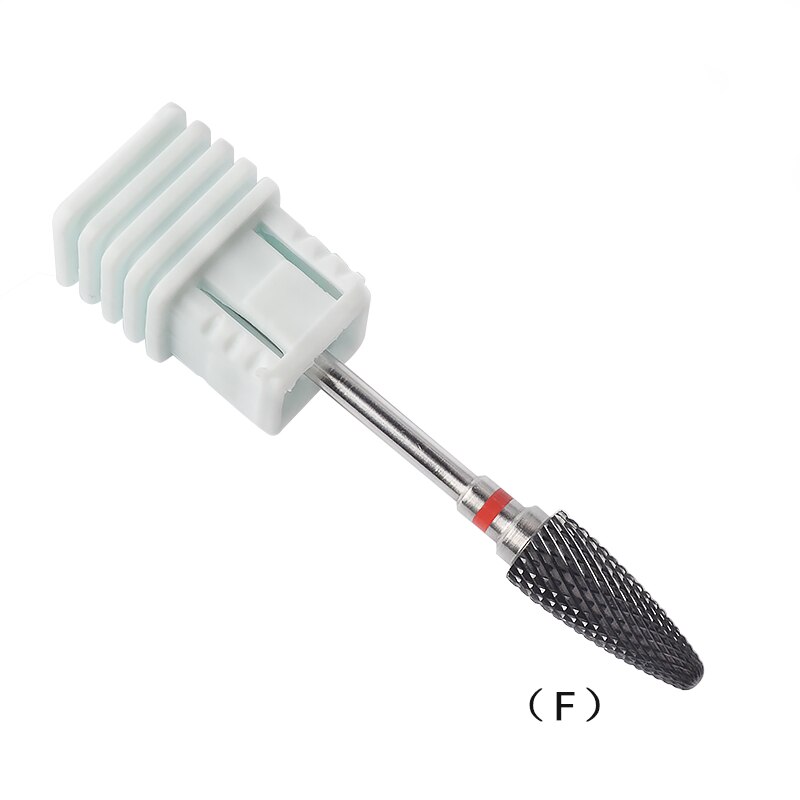 1 stk sort keramik 3/32 " nail art bor 5 typer fræsning manicure skærefil elektrisk apparat maskine tilbehør rengøringsværktøj