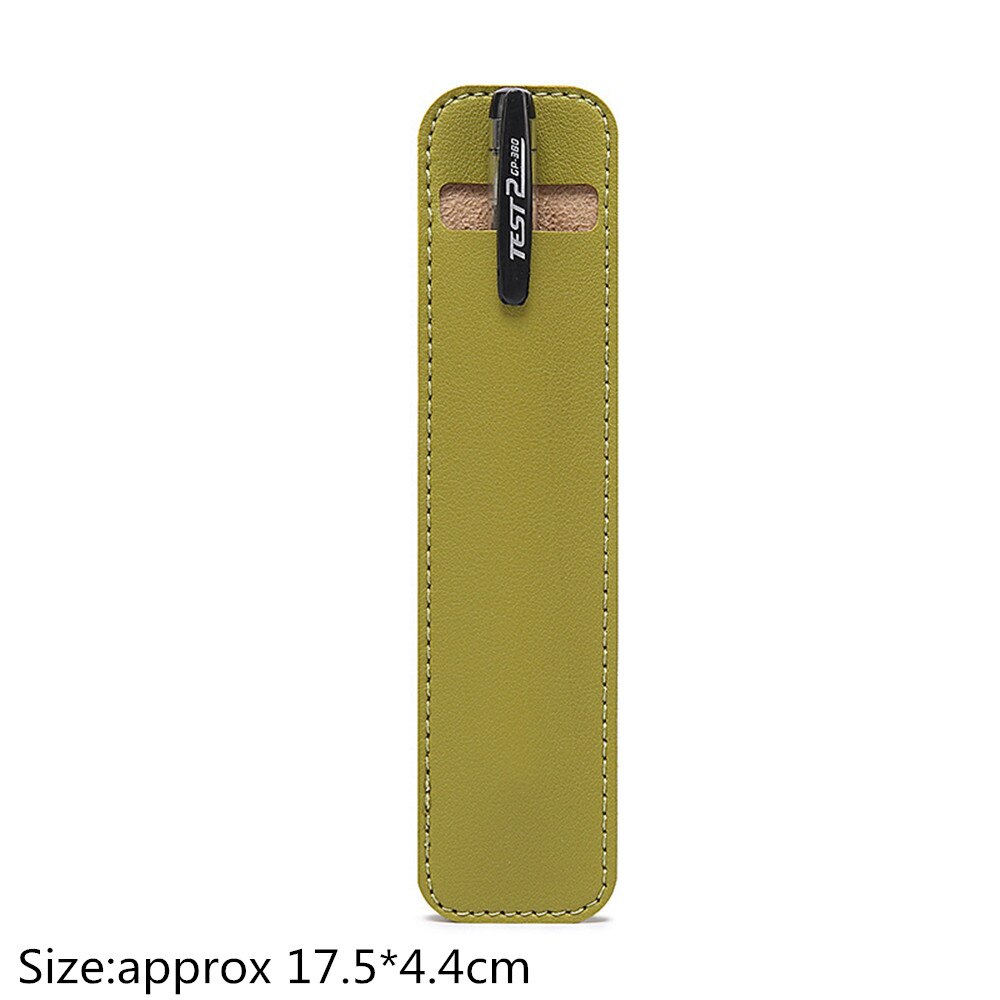 Porte-stylo réglable en cuir PU coloré, élastique, détachable, 8-1.5 pouces: Green